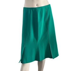 Liz Claiborne Kelly Green Skirt A Line Knee Length Size 12 Career Casual Office